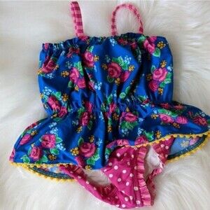 Matilda Jane baby girl floral polka dot swimsuit one piece 12-18 months